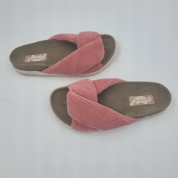 Band of Gypsies Dusty Pink Move Over Comfort Arch Slip On Slide Sandals Size 6 - Picture 12 of 12